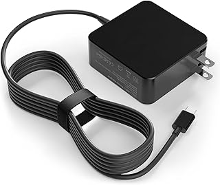 USB C Laptop Charger, 65W Chromebook Charger Power Adapter Compatible with Asus Chromebook, HP Chromebook, Dell Chromebook, Lenovo, Mac Book and Any Type C USB C Device