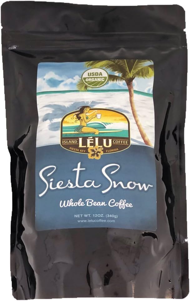 LeLu Organic Siesta Snow Roasted Whole Bean Coffee