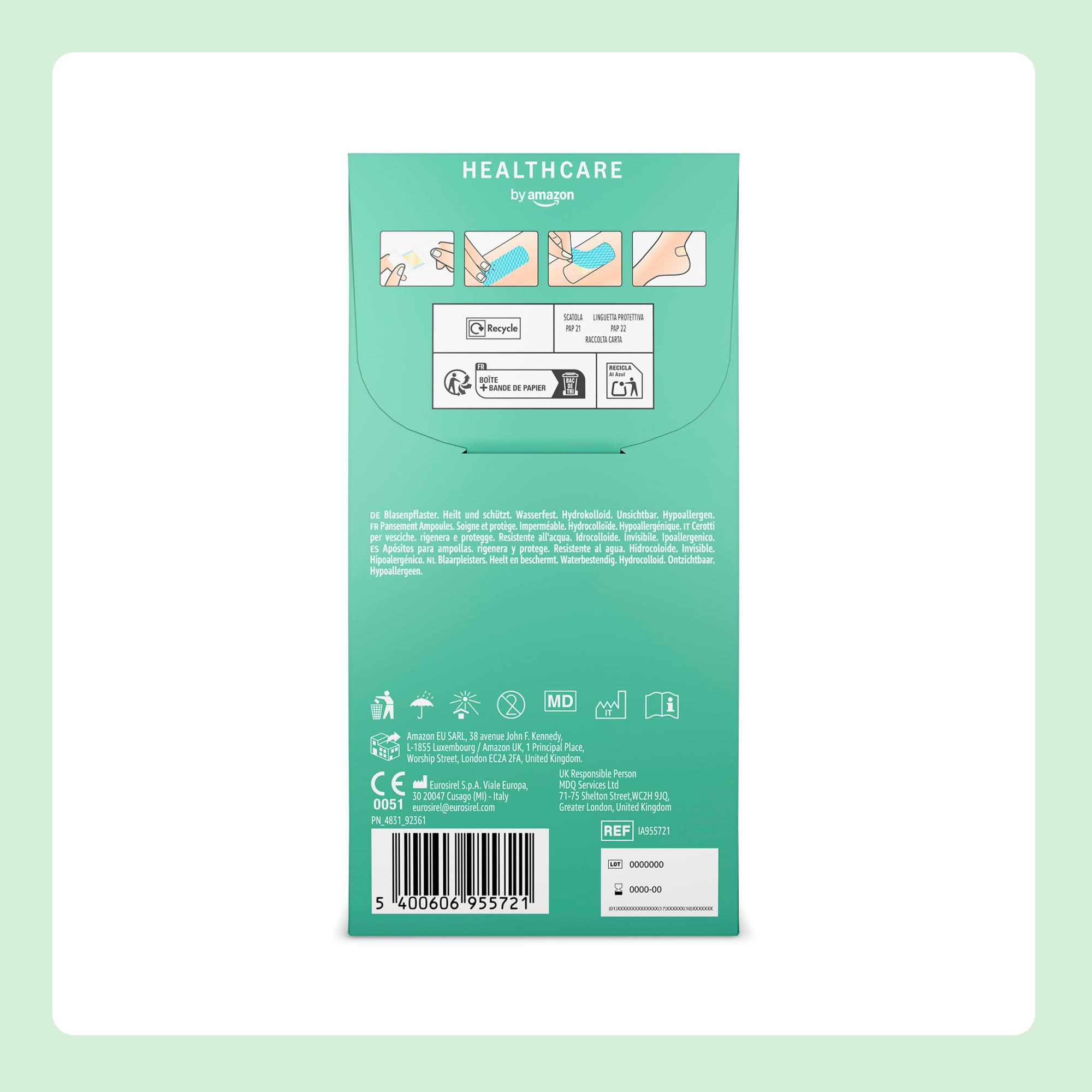 Healthcare By Amazon Blister Plasters (Pack of 20) (Previously a Amazon Basic Care brand, same product)