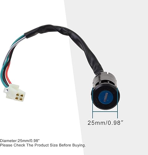 Miniatura 2 de GOOFIT Interruptor de llave de encendido de 4 cables de repuesto para 50cc 70cc 90cc 110cc 150cc 250cc Suzuki Go Kart ATV Quad Scooter Dirt Bike