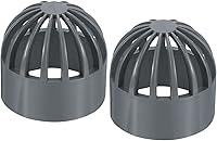 Vista 16 de PATIKIL Cubierta de rejilla de drenaje de atrio de identificación de 1.260 in, adaptador redondo de tubería de drenaje de alcantarillado UPVC