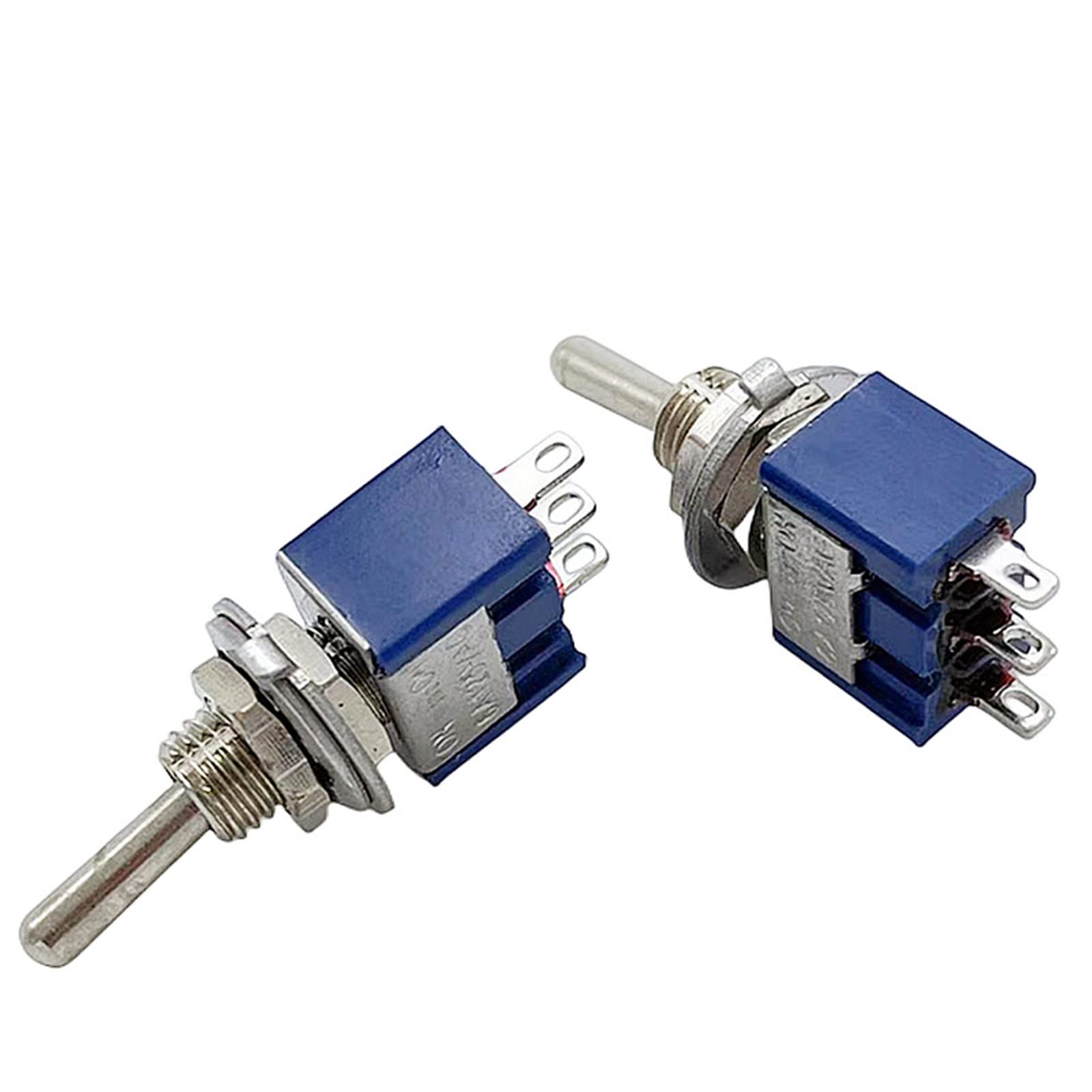 Interruttori a levetta, Deep Blue, Mini, 3/6 Pin, 2/3 Gear, ON-Off/ON-Off-ON, DPDT, Pulsante di accensione, 6A/125V,3A/250V AC, Interruttori a bilanciere, Dimensioni: 1 PZ ) ( Color : 3 Pin 102(ON-OFF