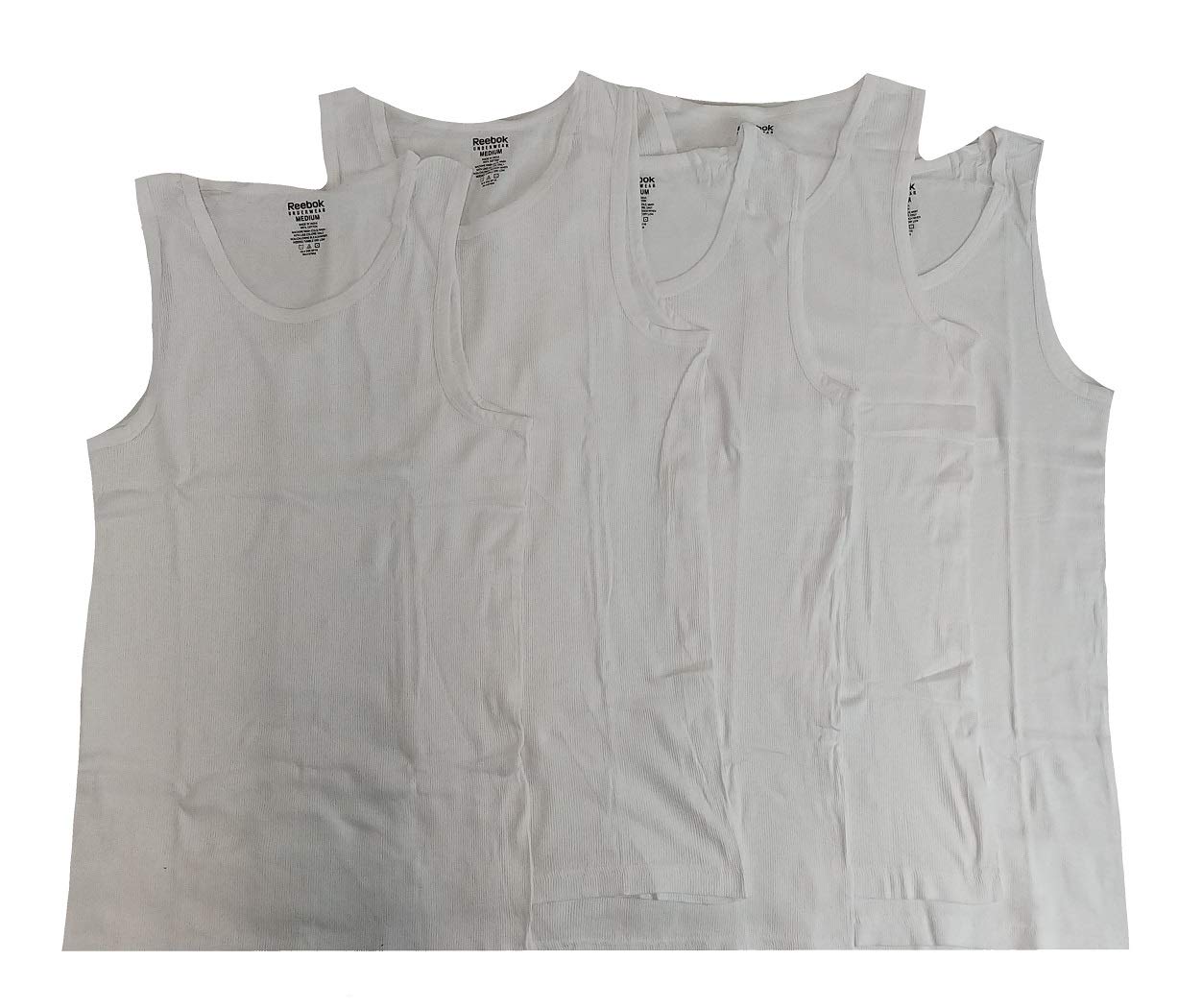 Camisetas de tirantes Reebok algodon acanalado maximo confort pack 5 blanco M 5