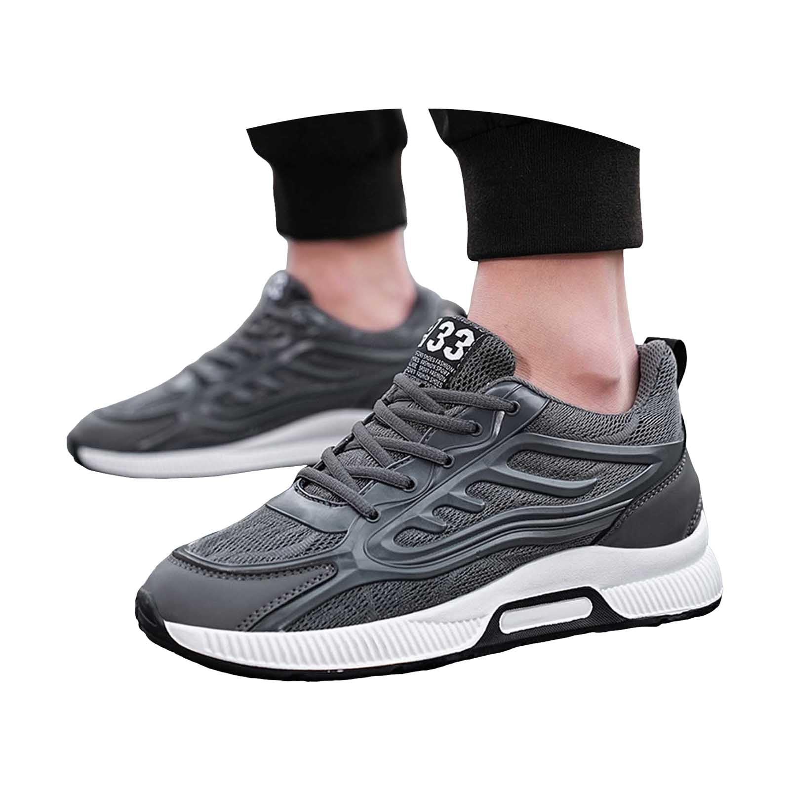 Scarpe da Ginnastica da Uomo Scarpe Palestra Uomo Pianta Larga Tennis Sneakers Alte Camminata Nero Invernali Padel Pallavolo Sneaker Tela Estive Montagna Jogging 52 in Bianche Sport Traspiranti Men