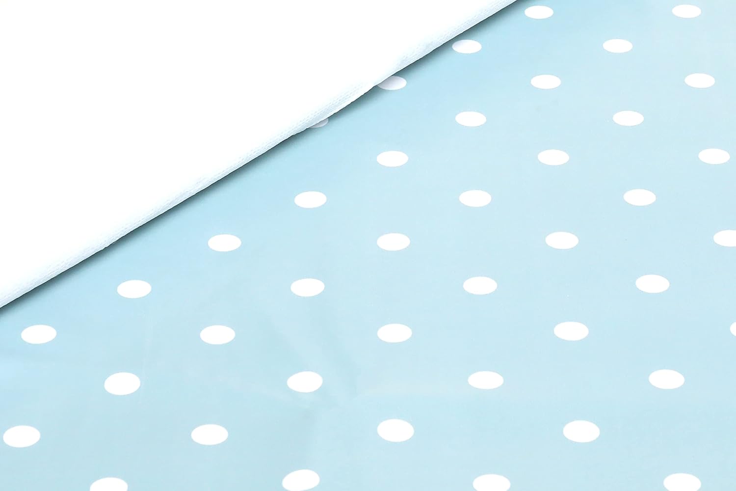 Home Direct Rectangular Oilcloth PVC Wipe Clean Tablecloth Table Cover 140cm x 180cm 55x70 Polka Dot Duck Egg Green Blue - Image 5
