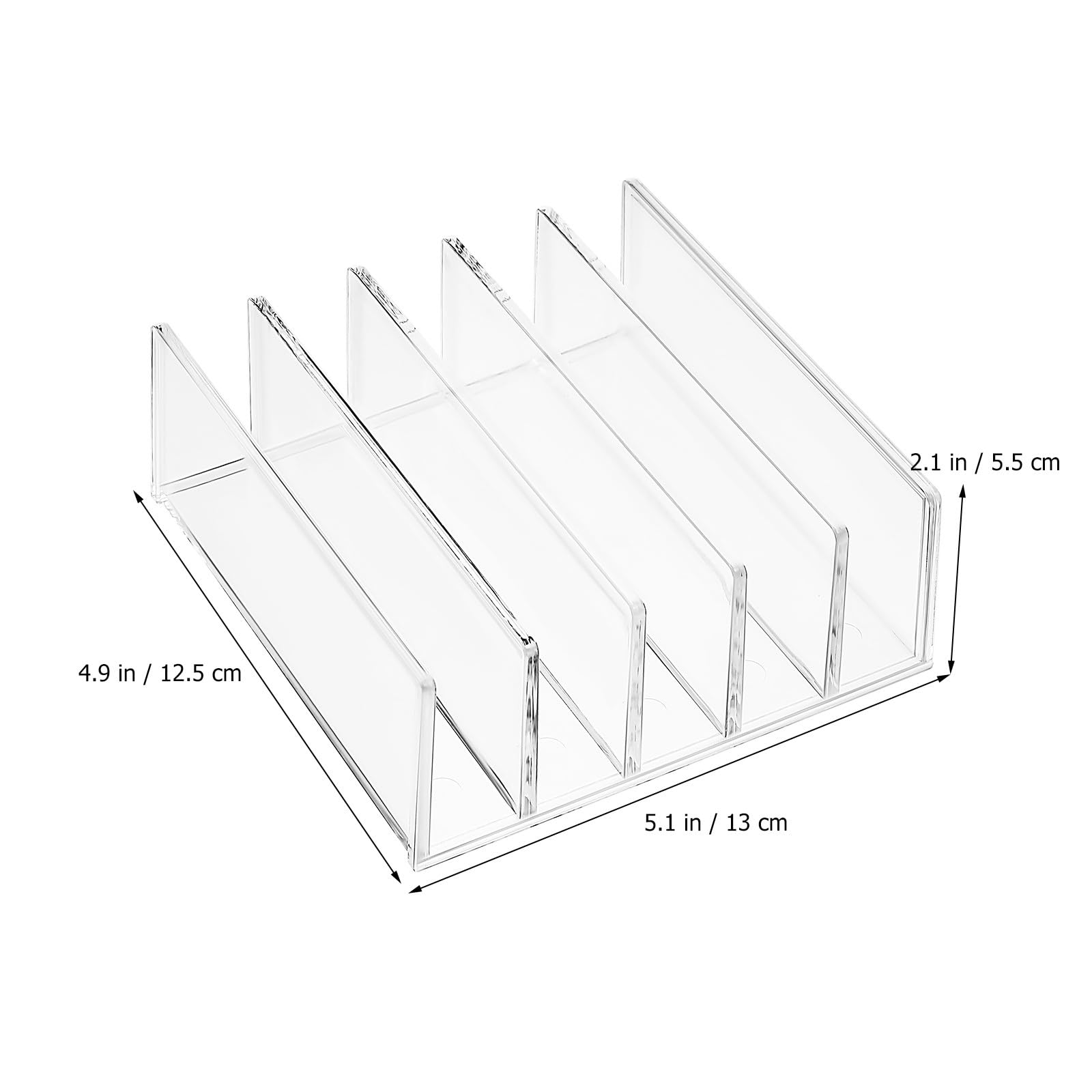 Abaodam Supporto Libri Trasparente PS da Scrivania, Design Verticale