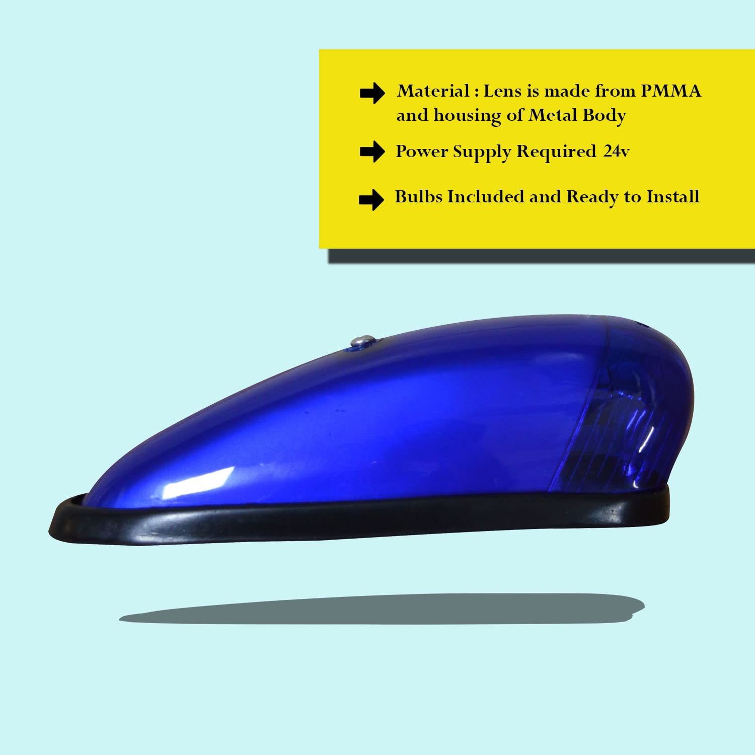 Confezione da 5 luci di Posizione Blu a Goccia Luci di Posizione a Goccia Decorative Impermeabili con Sostituzione di lampadine da 24 V per Camion Pesanti (Dimensioni libere)