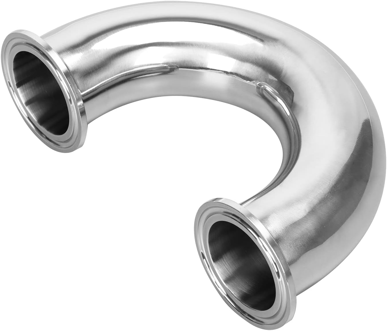 DERNORD 1.5" Tube OD Elbow 180 Degree Sanitary Pipe Fitting SS304 Tri Clamp 1.5 Inch