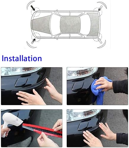 Miniatura 6 de Protector de parachoques delantero y trasero para automóvil, protector de esquina, tiras de goma anticolisión, resistente a los arañazos, para