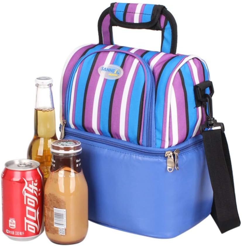 Picnic Baskets Small Picnic Basket Lunch Tote Two Layer Cooler Backpack Outdoor Picnic Bag for Grocery Kayak Camping Hiking