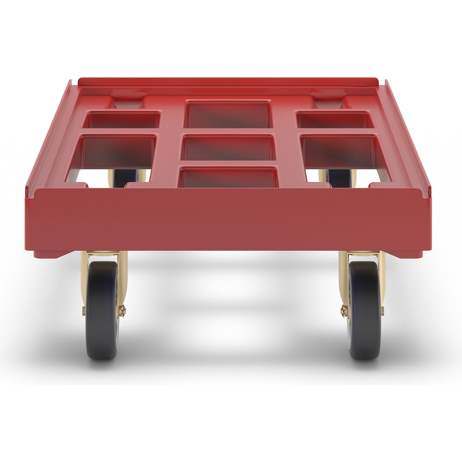 Rodador de transporte, L x A 610 x 410 mm, de PEAD, soldado, rojo vivo.