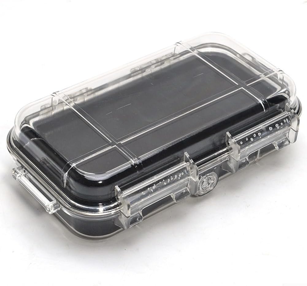 Shockproof Storage Case Waterproof Camping Box Hard Shell Gear Organizer Pressure Resistant Container for Small Electronics Rugged Outdoor Tool(M)