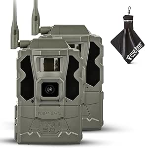 TACTACAM Reveal Pro 3.0 Cellular Trail Camera - Multi-Cellular Network, GPS, 2" LCD, No-Glow IR, Wi-Fi Enabled, HD Photos & 1080p Videos, Fast Trigger with Cleaning Cloth (2PK) asin的图片