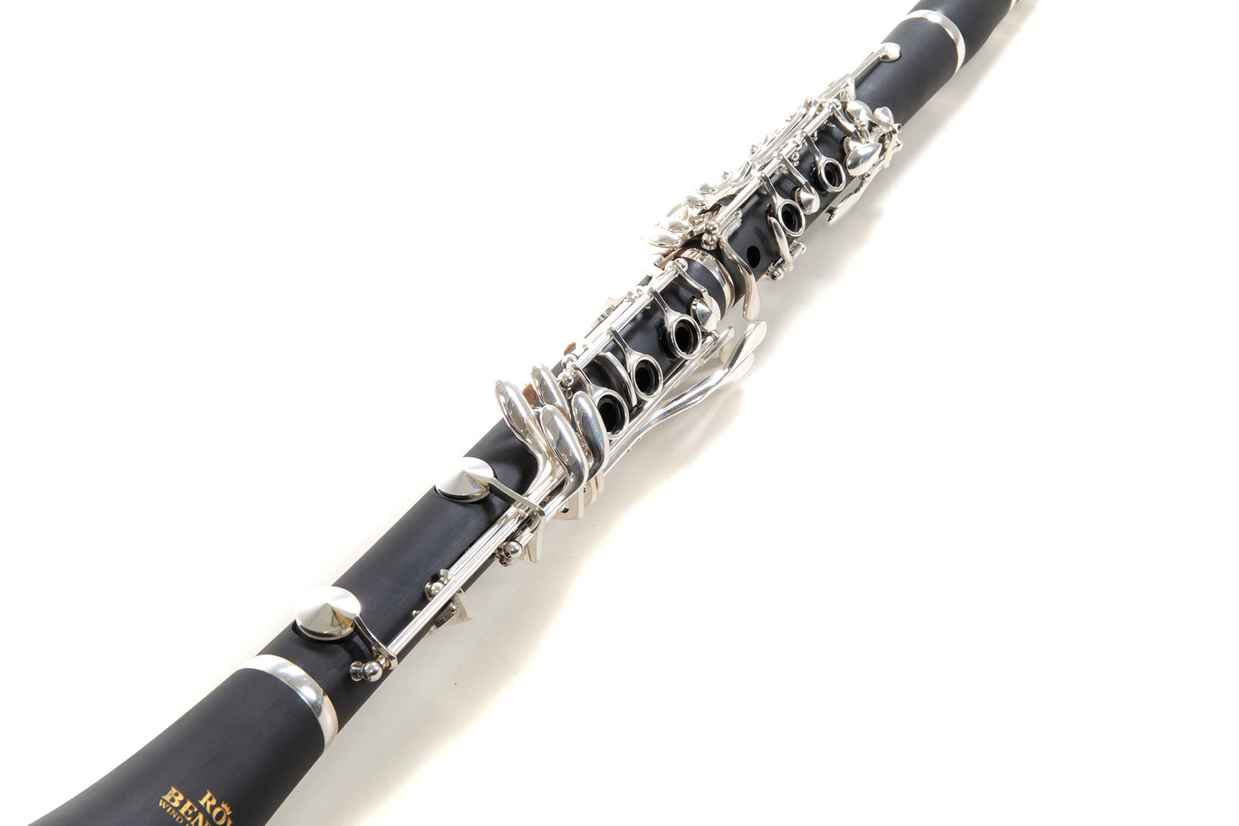 Roy Benson Bb Clarinet CB-217 (con sistema Boehm, corpo in ebanite, meccanismo in nichel argentato, compresi gli accessori per la cura e la custodia rettangolare, con set di zaini)