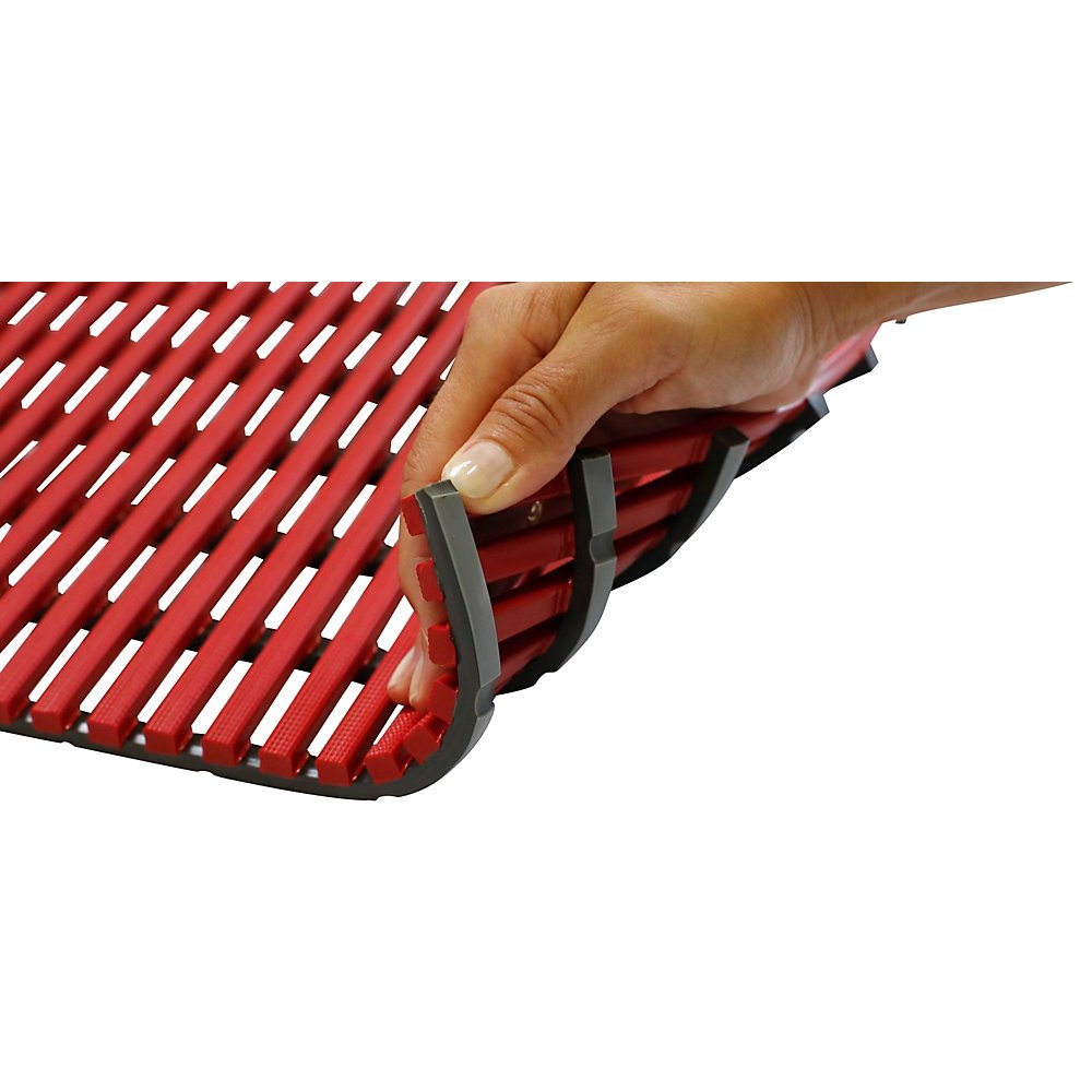 Nassraummatte, antibakteriell, 10-m-Rolle, rot, Breite 600 mm.