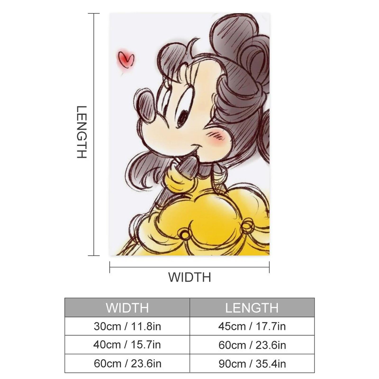 Amazon.co.jp: ミニーマウス ベル ポスター 絵画 インテリア 壁紙用