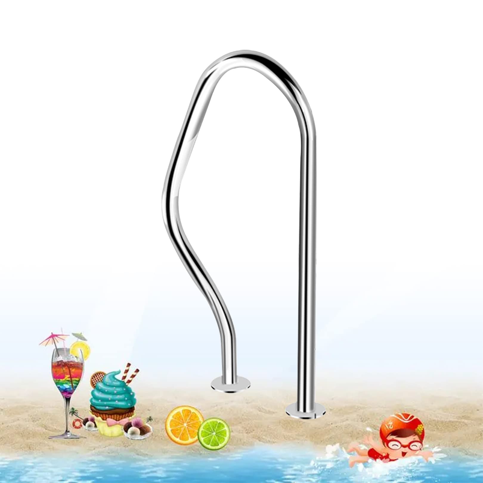 Rampe de piscine en inox pour sécuriser l'accès au bassin familial