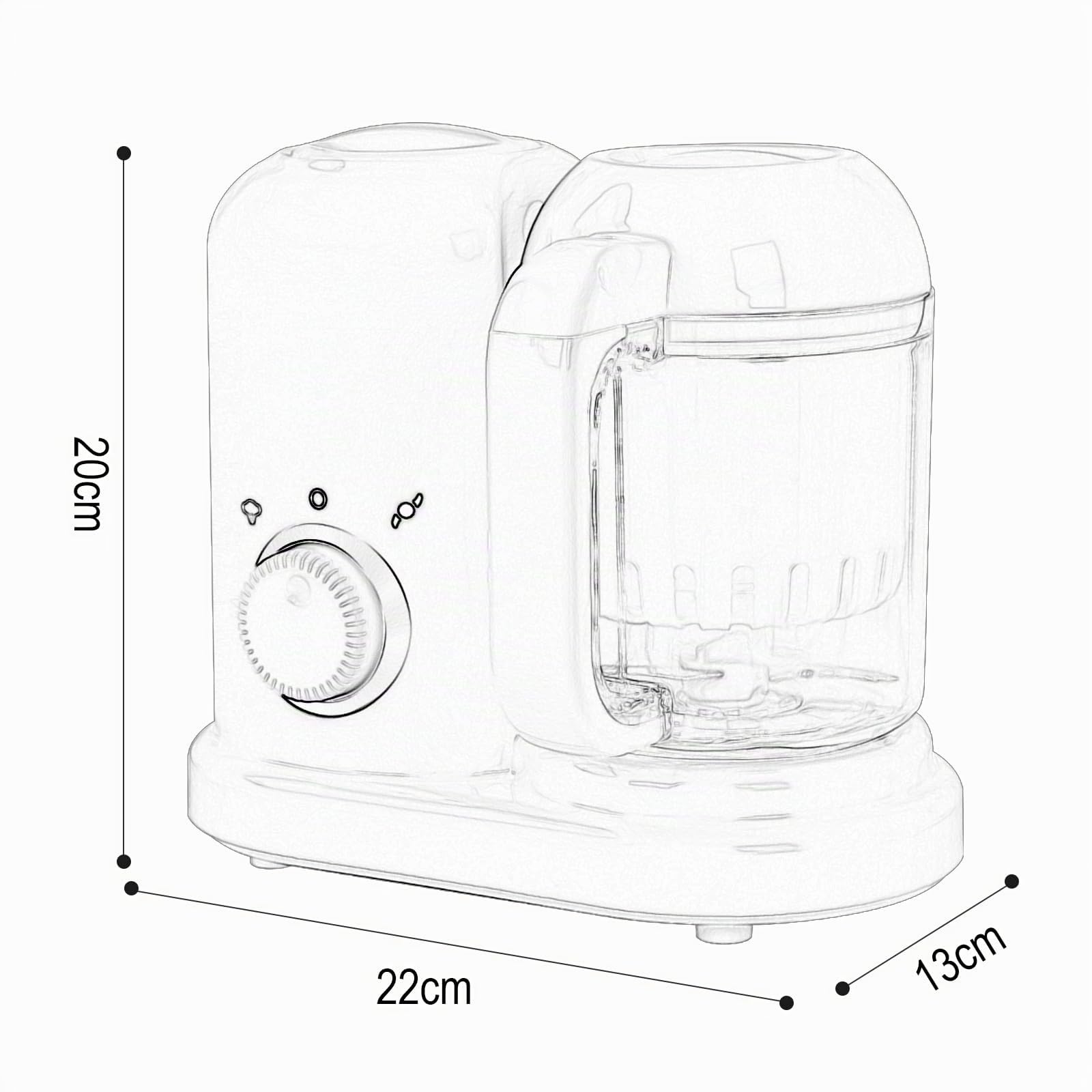 Robot multifonctions 4 en 1, préparateur d'aliments pour bébés, diversification alimentaire, cuiseur vapeur, mixeur, décongélation, réchauffage, cuisson vapeur douce, cuisson vapeur rapide (Vert)