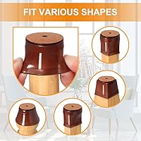 Vista 2 de 24 protectores de suelo para patas de silla para suelos de madera dura, cubiertas de silicona para proteger suelos de baldosas de madera, parte