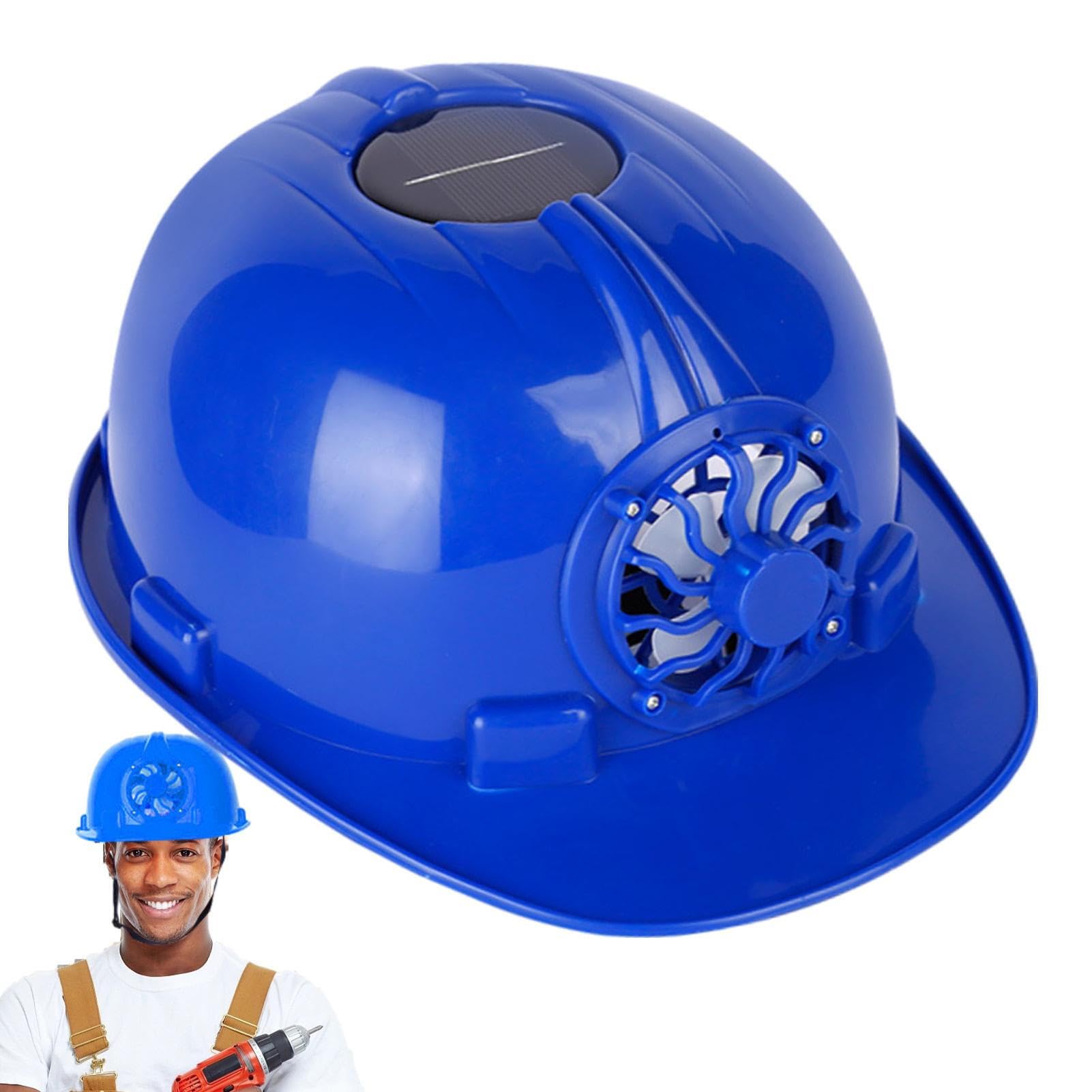 Cascos de protección de construcción - Tapas impermeables con ventilador solar - Tapas rígidas ventiladas y transpirables, tapas impermeables para mecánicos