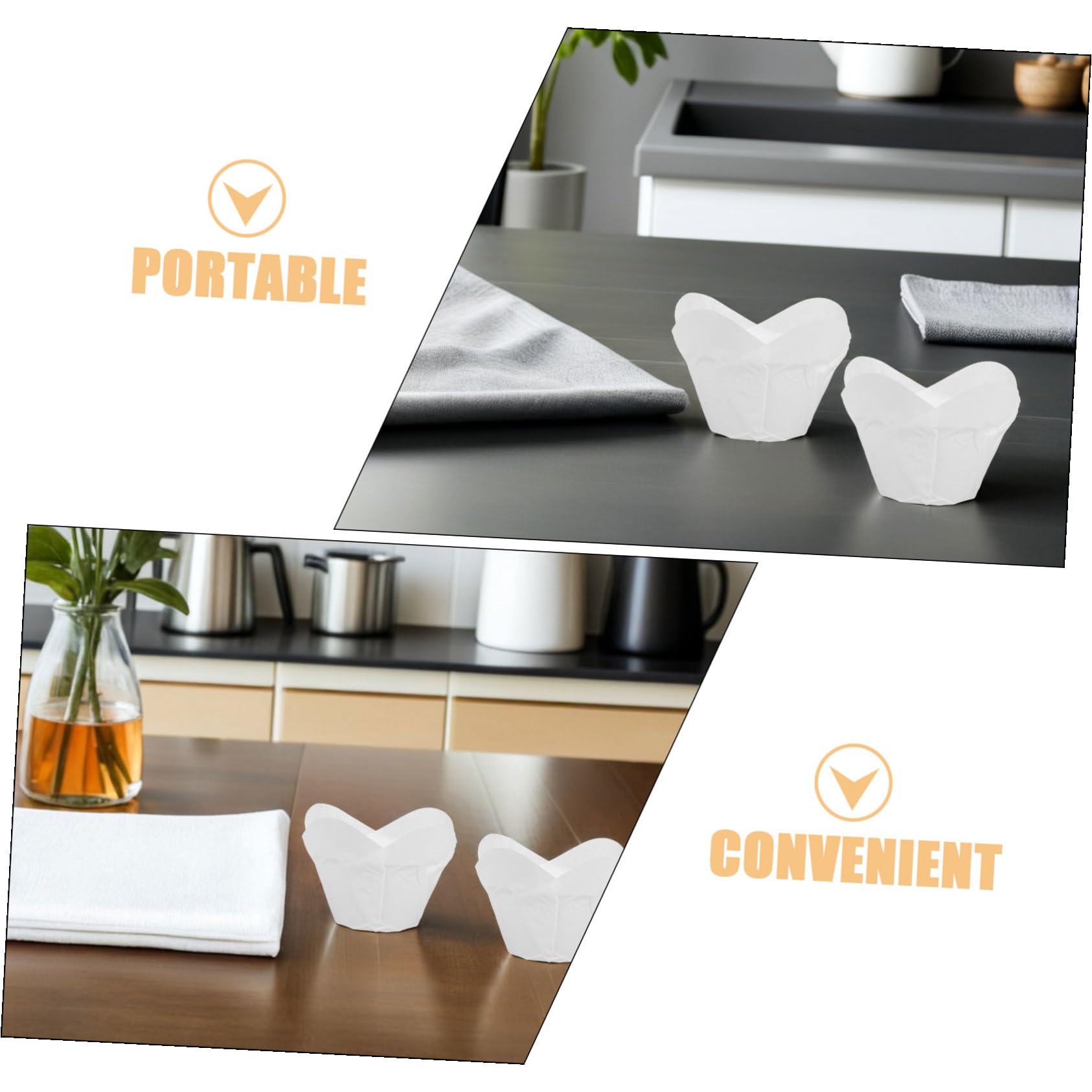 200 Piezas Tulip Muffin Liners Greaseproof Baking Cups Lotus Style Nonstick Oil-resistant Standard Paper Wrappers For Cupcakes Desserts Parties