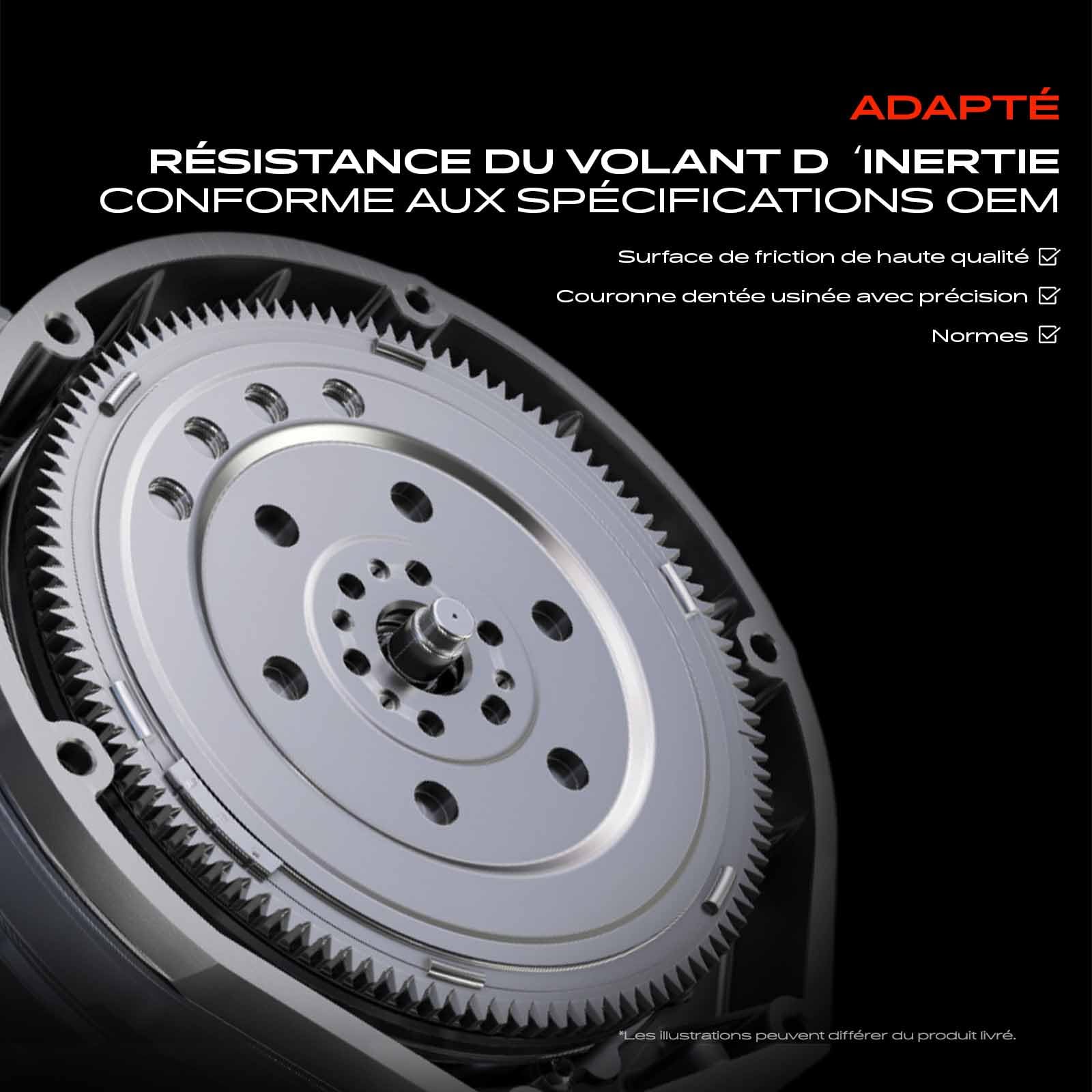 Frankberg 1x Volant Bimasse Compatible avec A3 8P1 2.0L Diesel 2003-2012 Golf VI 5K1 2.0L Diesel 2008-2013 P.assat 362 2.0L Diesel 2010-2014 Remplacer# 04L105266AG