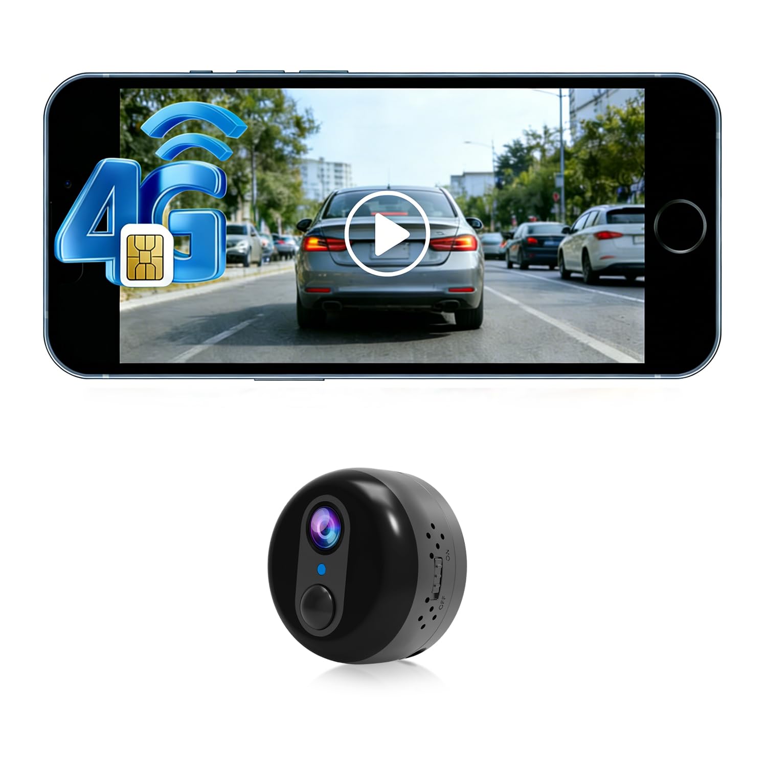 Mini 4G LTE Cellular Magnetic Spy Camera No Plug-in No WiFi 4K Ultra HD Intelligent Night Vision 170