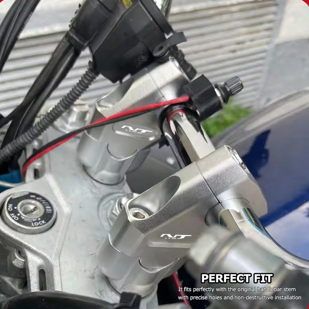 Adaptateur de prolongation pour montage de barre de drag de fourche de moto pour NT1100 NT 1100 nt1100 2023 (argent)