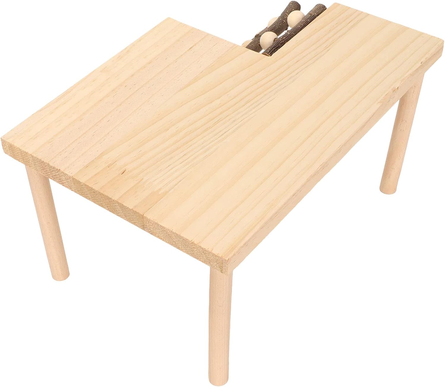 Hamster Climbing Platform 2 Layer Landsca Wooden Hamster Playing Activity Platform with Ladder