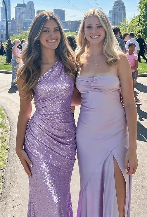 IIF One Shoulder Prom Dress for Women Sparkly Sequin Mermaid Long Ruched Ball Gown Formal Evening Party Dresses IIF201 - Image 5