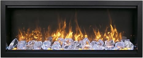 Amantii SYM-50-XT-Bespoke Symmetry 50″ extra tall linear built-in electric fireplace - Thumbnail 4