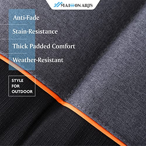 Maison Arts Oversize Xl Padded Zero Gravity Lounge Chair Anti Gravity Lawn Chair Adjustable Recliner W/Pillow & Cup Holder Outdoor Camp Chair For Poolside Backyard Beach, Support 350Lbs, Black #TOP3