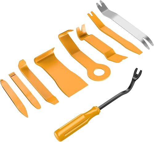 Miniatura 100 de GOOACC Kit de herramientas de eliminación de molduras automáticas de 9 piezas, kit de herramientas antiarañazos para el audio del automóvil, kit
