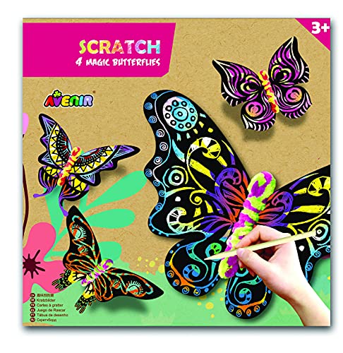 Preisvergleich Produktbild Avenir 6301318 Scratch Magic Butterflies, Mehrfarbig