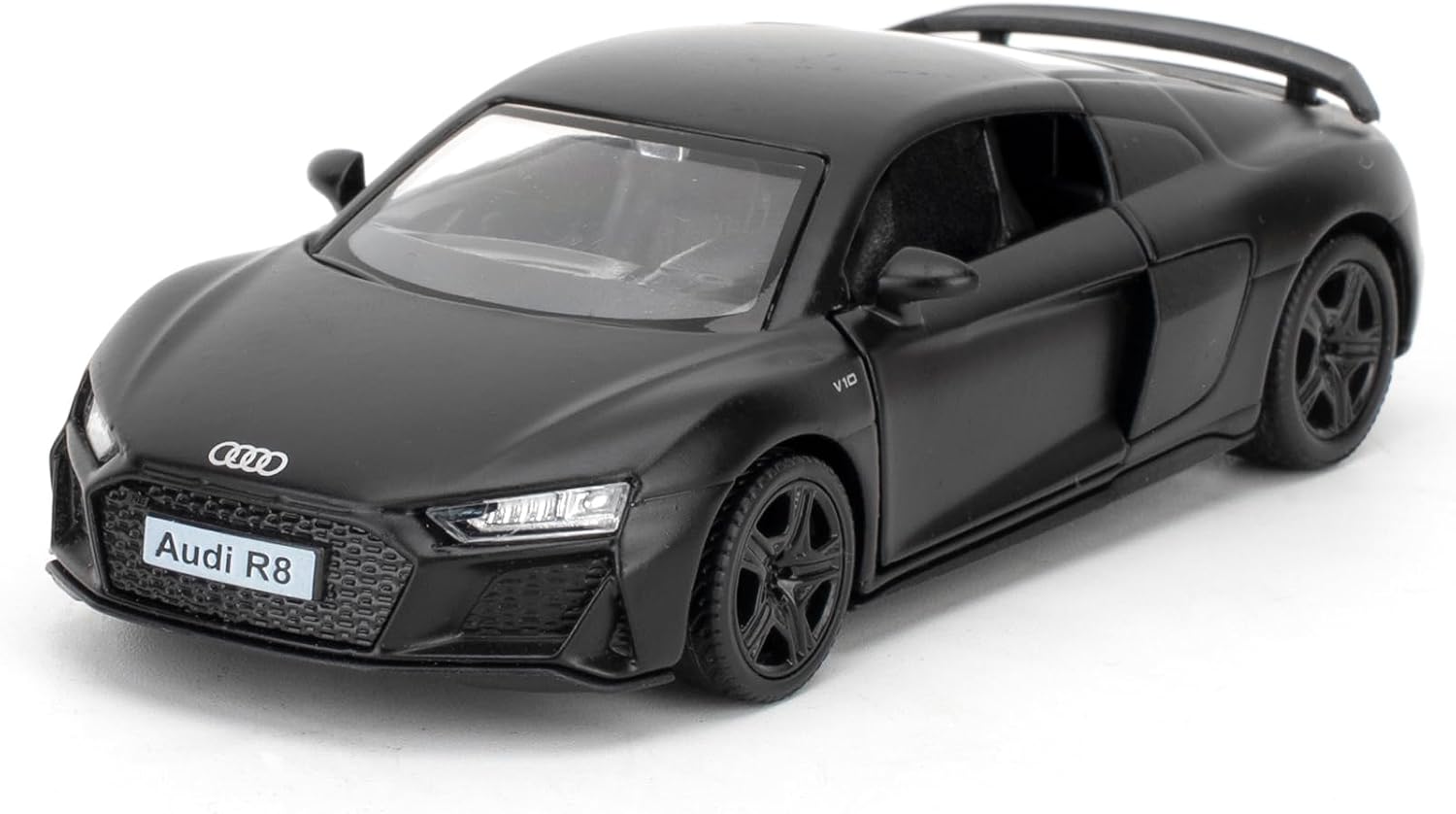 Audi R8 Model Car 136 Scale Zinc Alloy Pull Back Toy Car for Kids and Adults Black