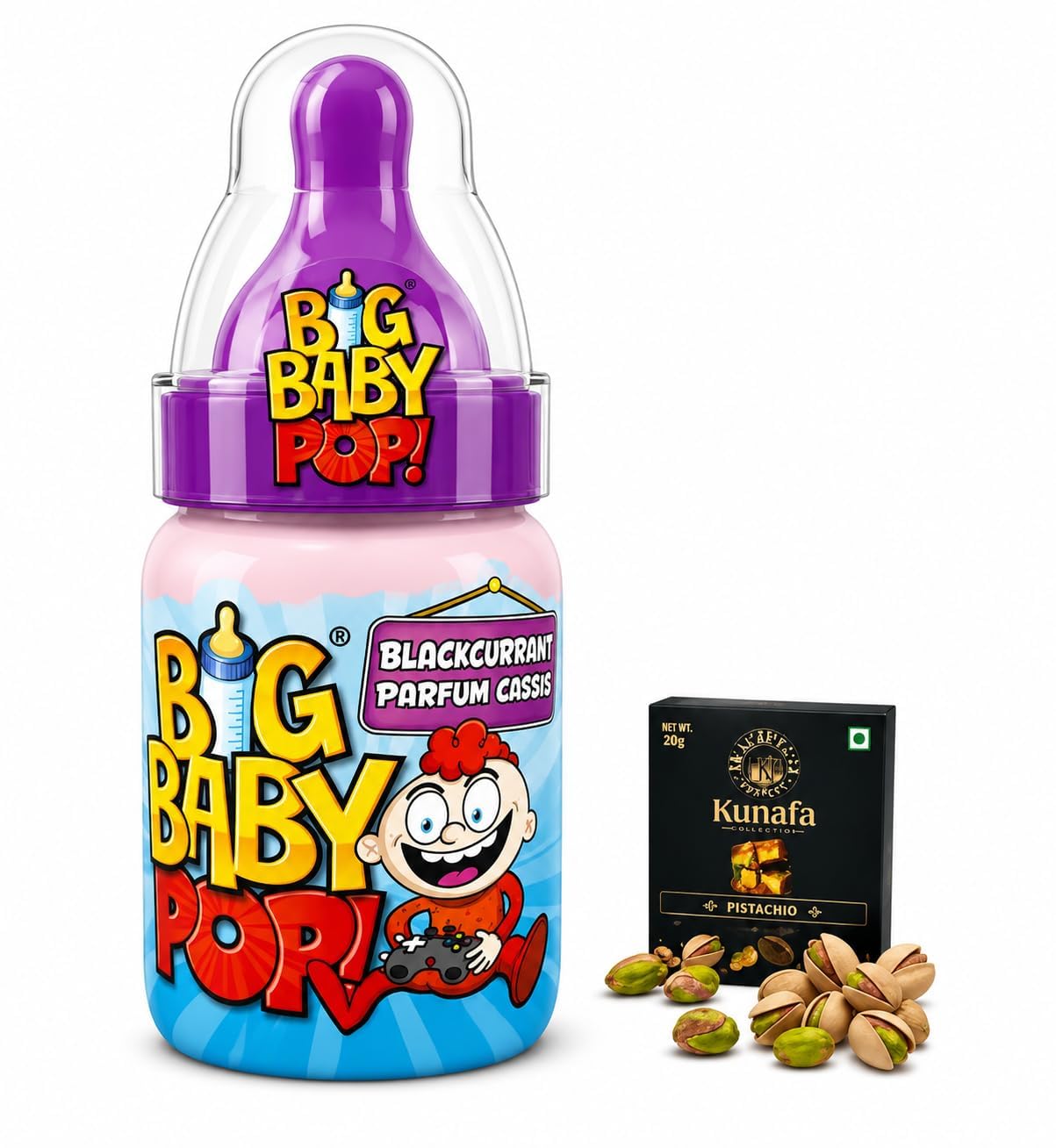 Big Baby Pop Sour Hard Candy Lollipop with Dextrose Powder Fun