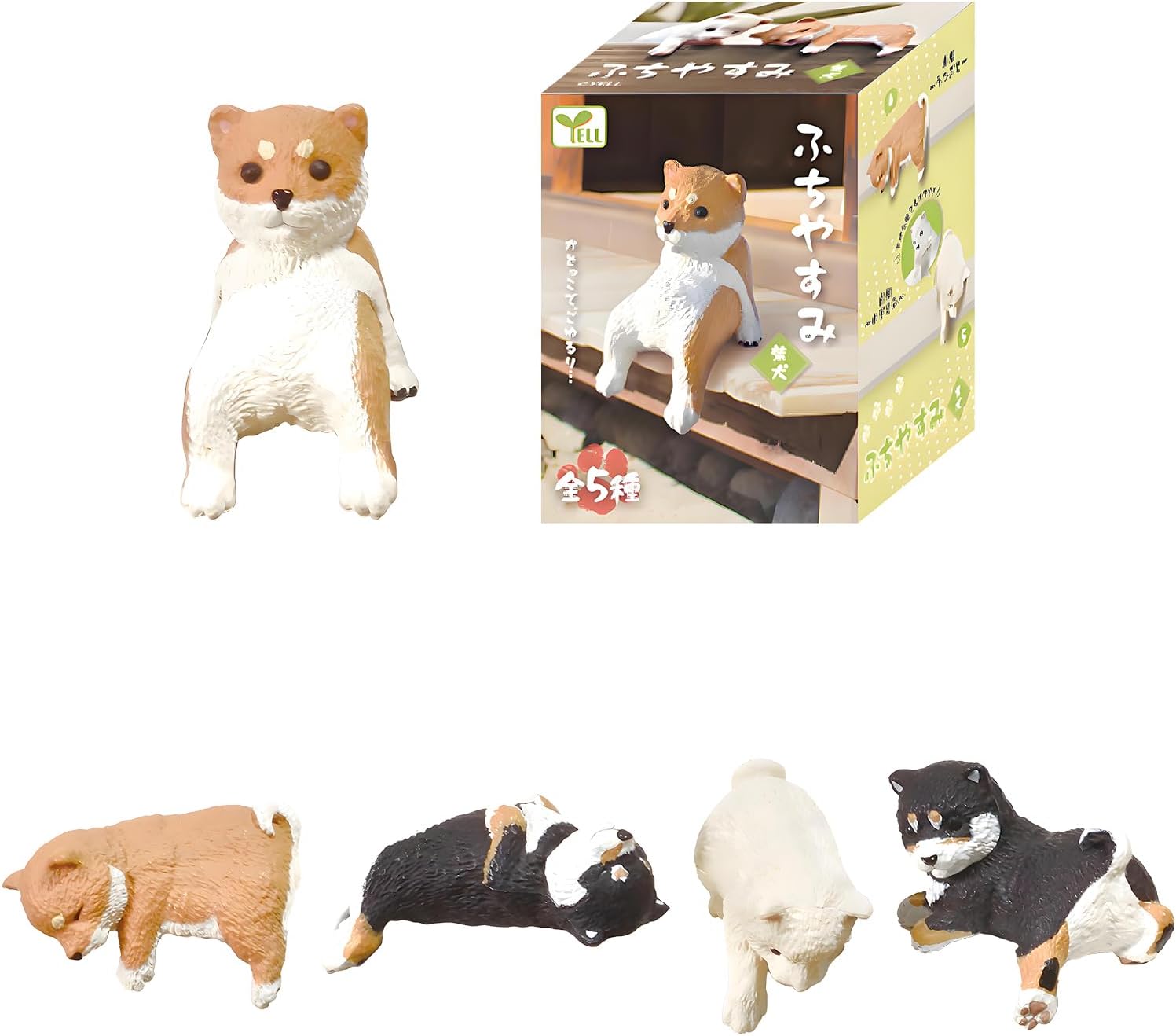 Puppy Blind Box - Shiba Inu Series, Kawaii Dog Figures (5 Pack), Japanese Style Cute Dog Miniatures, Collectible Animal Toys, Dog Statue for Birthday Gift & Desk Decor, Full Set