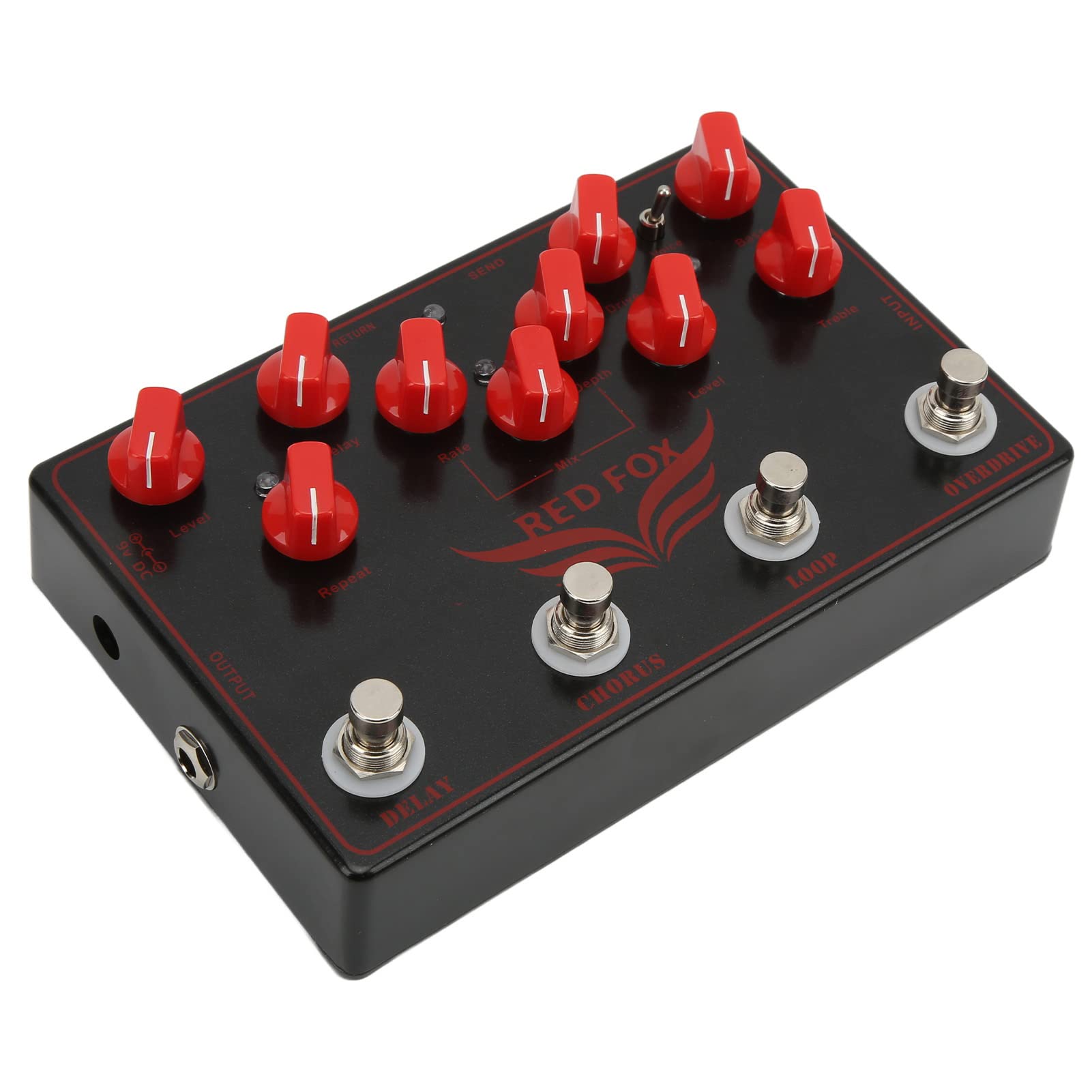 RiToEasysports Multiefektowy Syntezatorowy pedał Gitarowy z Dobrymi Efektami Modulacji Analogowej Chorus dla Gitarzystów Black Metal