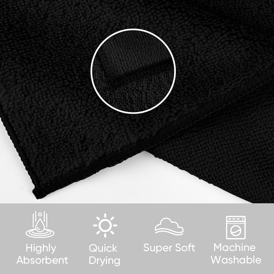 Amazon.com: HOMEXCEL Black Washcloths 24 Pack, Highly Absorbent