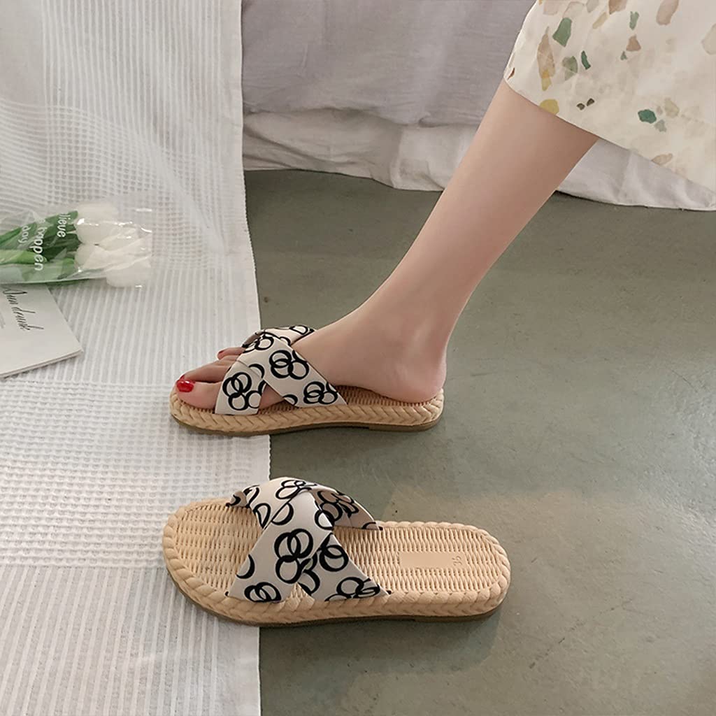 Sandalias con Plataforma para Mujer, Sandalias Informales sin Cordones para Verano, cómodas Sandalias con Punta Abierta para Zapatos de Playa de Verano, Zapatillas sin Cordones para Interiores y