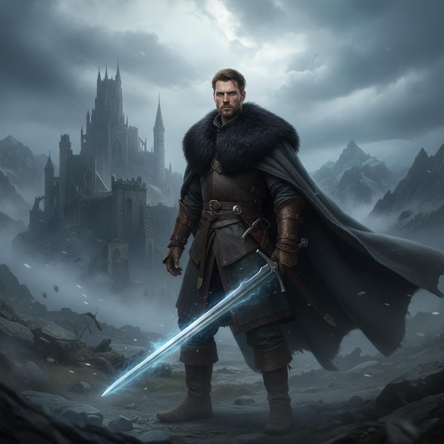 Medieval Faux Fur Shawl Shoulder Fur Wrap Scarf Collar for Women Men Halloween Costume - Image 7