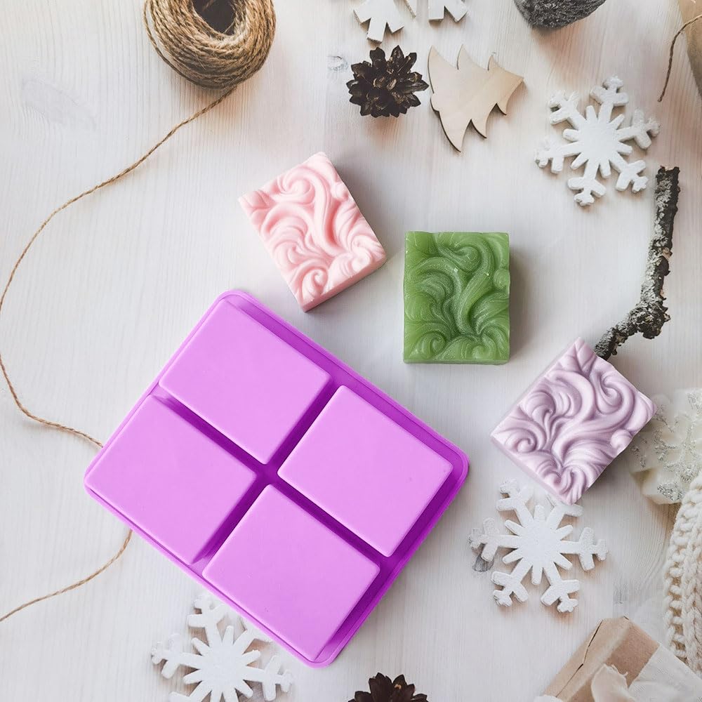 Stampi In Silicone Per Sapone Fai Da Te - Confezione Da 3 Con 4 Cavit&agrave;, Antiaderenti E Facili Da Usare