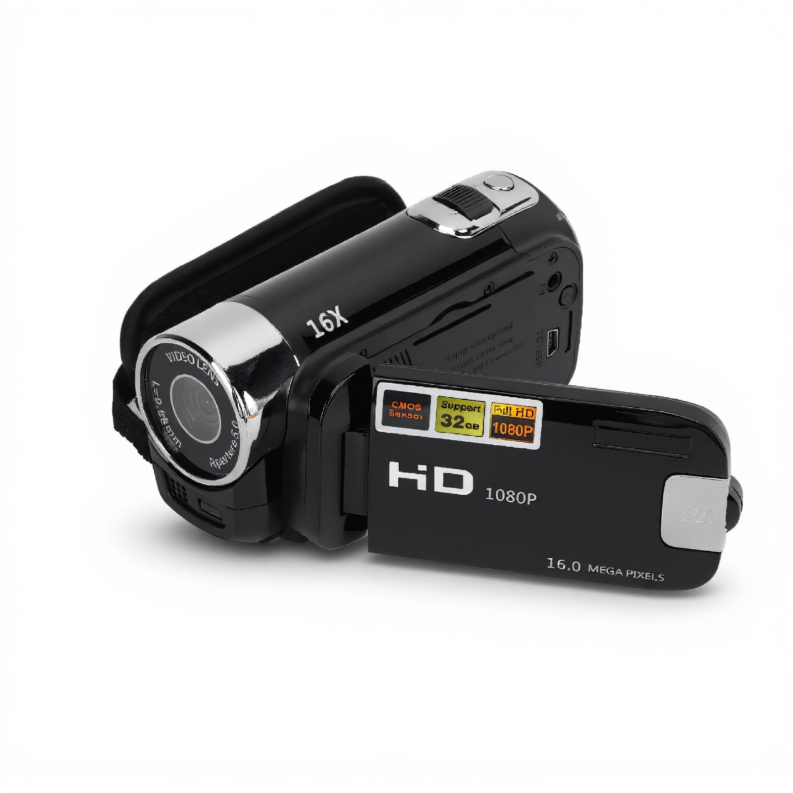 Camera Recorder, Video Camera Camcorder Portable 16MP Full HD 1080P, 270° Rotation 2.7inch Color Screen, 16X Digital Zoom Camcorder, Gifts for Weddings, Trips, Family Gatherings