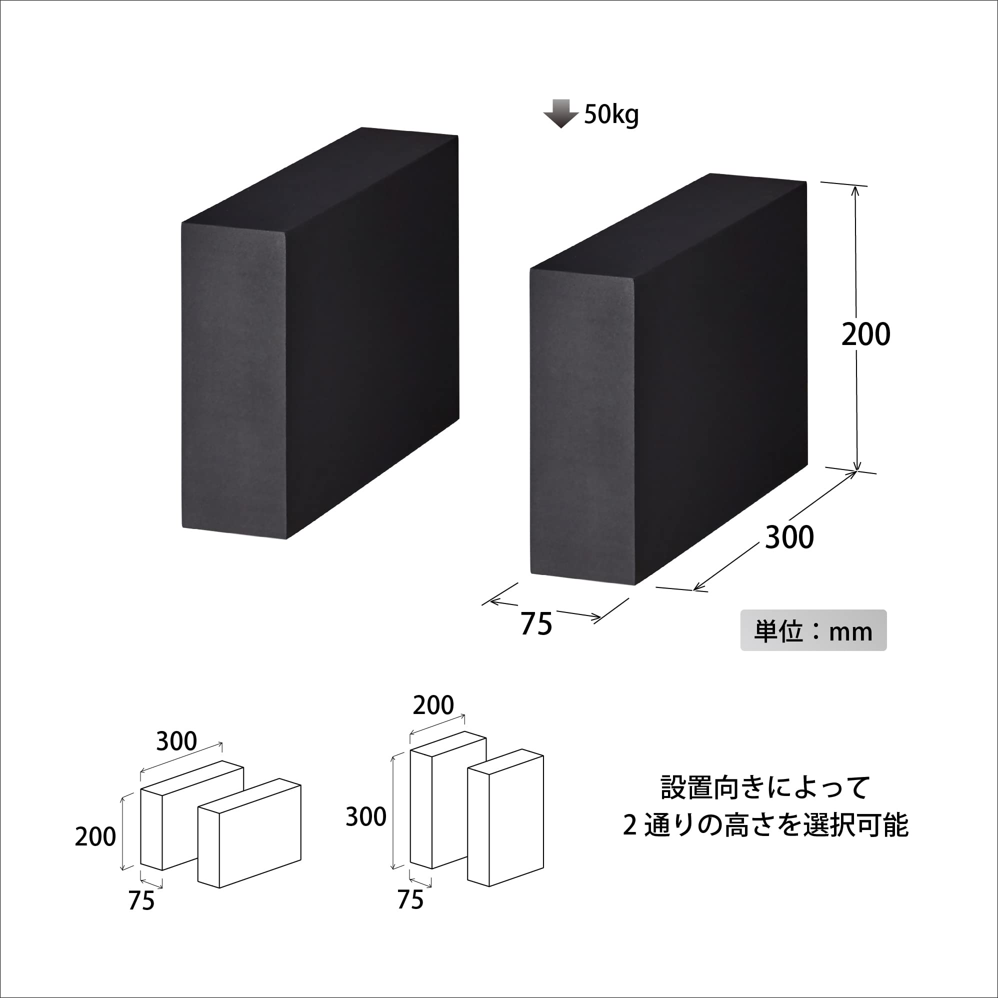 Amazon.co.jp: ハヤミ工産 スピーカースタンド ブロック型 4個1組 