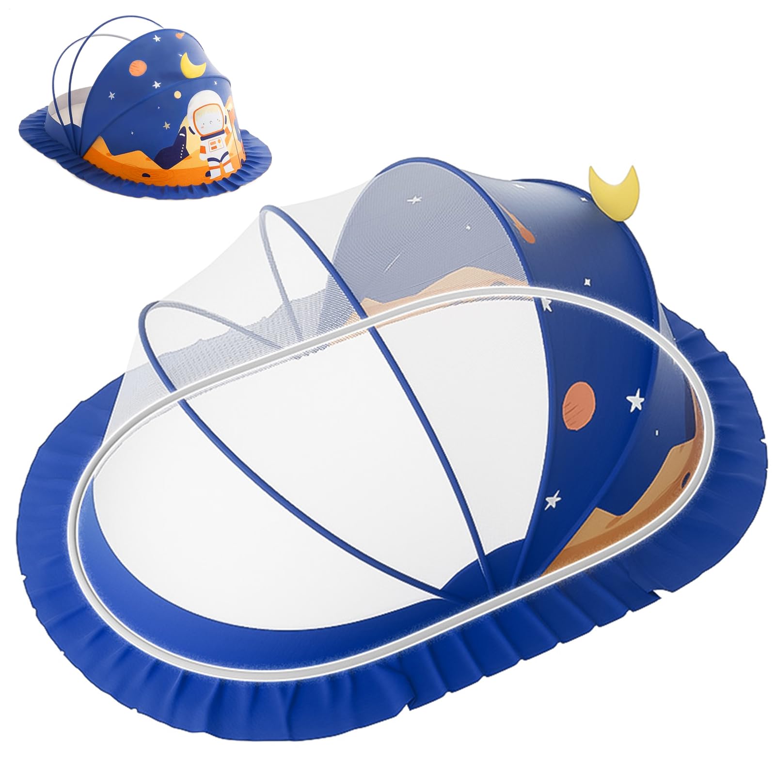 Zanzariera per carrozzina, copertura per carrozzina, rete per passeggino, tenda a baldacchino, leggera, portatile, accessorio per biancheria da letto per bambini, viaggi e campeggio