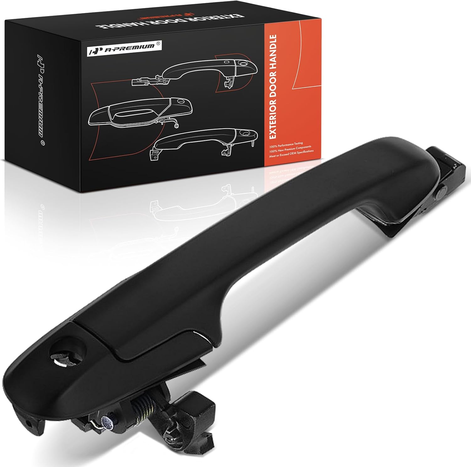 A-Premium Front Left Driver Side Exterior Door Handle Compatible with Honda Accord 2003 2004 2005 2006 2007 Sedan, Smooth Black, Replace# 72180-SDA-A01, 72180-SDA-A51
