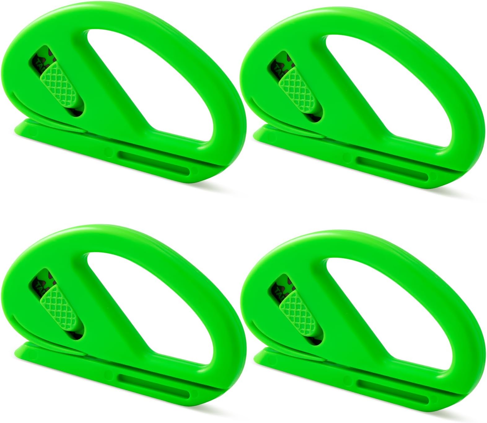 4Pack Wrapping Paper Cutter, Zippy Safety Cutter Utility Knives for Window Tinting Kits, Present Paper Wrapping, Films, Vacuum Bags, Sticker Cutting (Green)
