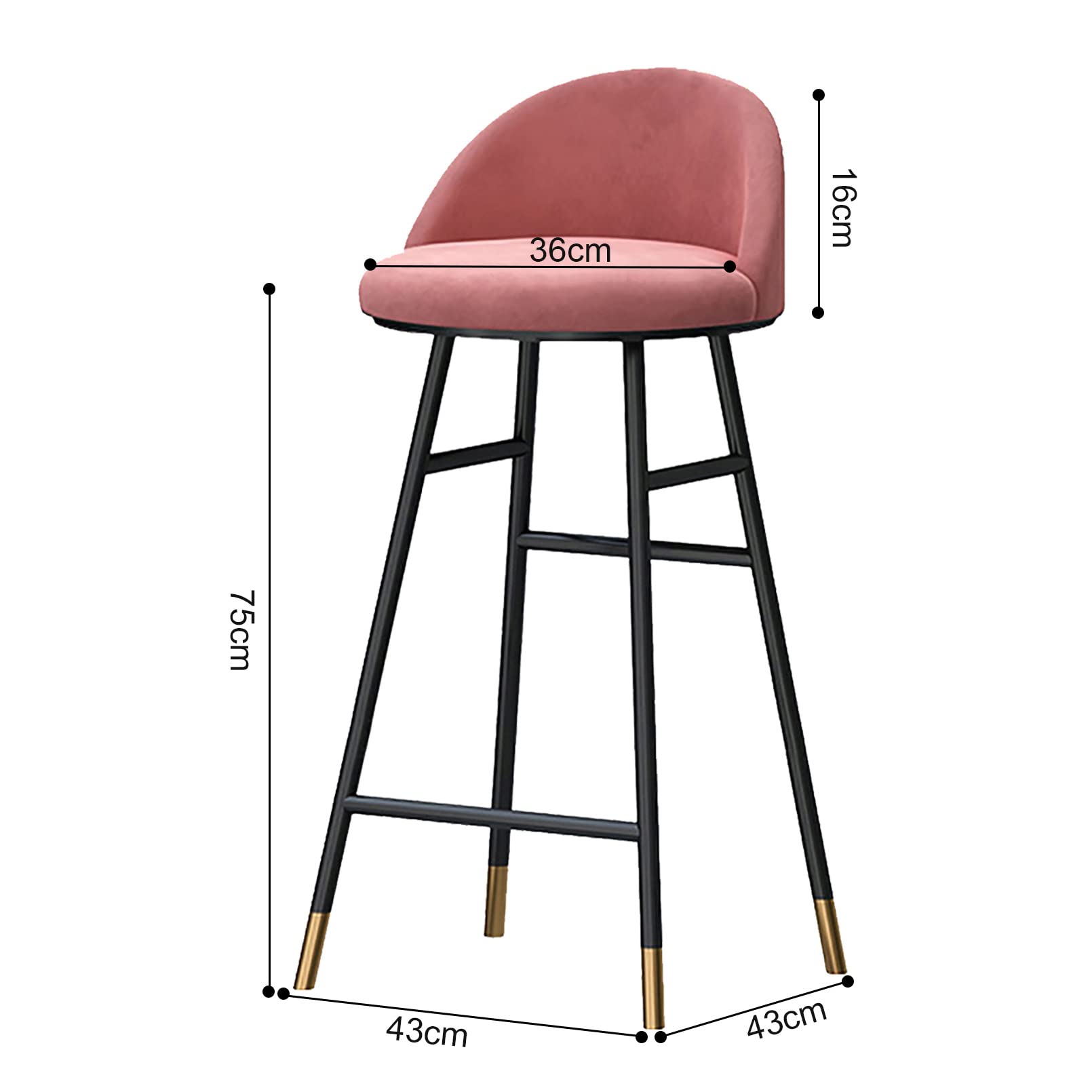 Amazon｜高さ75cmのカウンター高さバースツールチェア2脚セット