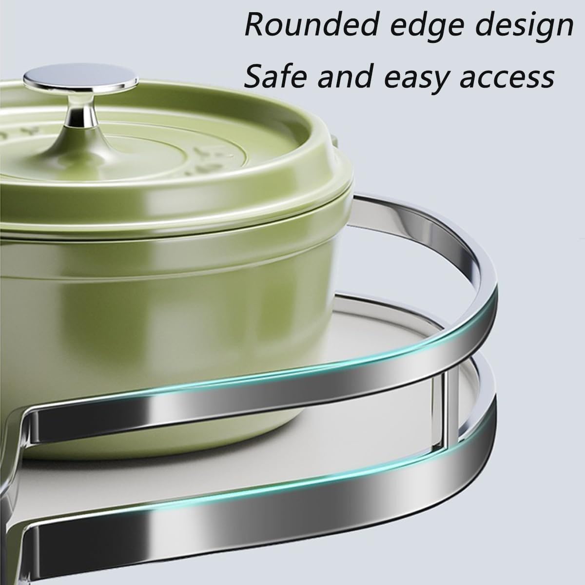 Cupboard, Corner Shelf, Carousel Storage Rack Pull-Out Corner Shelf for Kitchen Pull-Out Organizer with Soft Close for Blind Base Corner Cabinets/Open Left