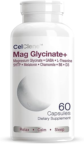 El glicinato de magnesio+ apoya el alivio del estrés, el sueño, la salud del corazón, los nervios, los músculos y el metabolismo con glicinato de
